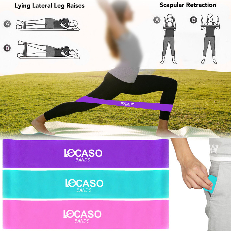 Résistance Exercice Boucle Bandes Cheville Jambe Home Gym Fitness Yoga Pilates GLUTE UK