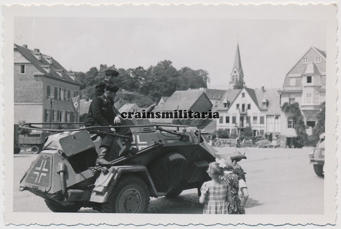 Orig. Foto SdKfz 223 Funk Panzerspähwagen Panzer 6.PD KASTELLAUN
