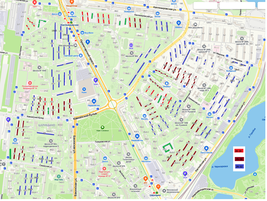 16 район карта. Карта района Царицыно. Район Царицыно на карте Москвы. Царицыно схема района. Карта района Царицыно с улицами и домами подробно.