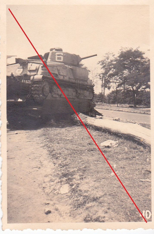 Foto Französischer Panzer auf Tieflader 2.Wk