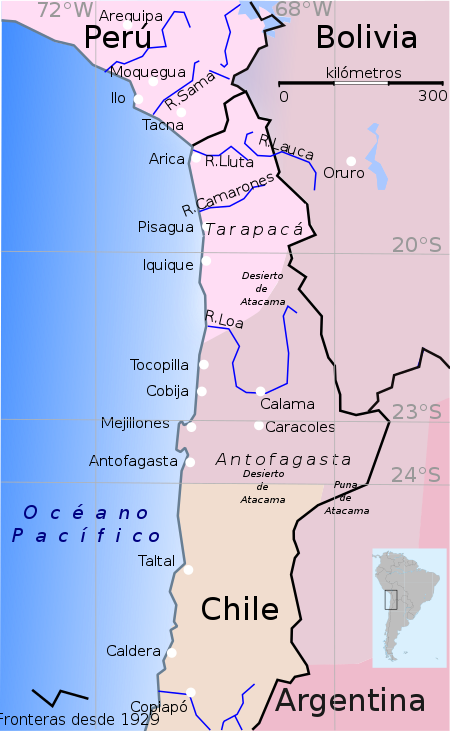 5 pesetas Perú 1880. Guerra del Pacífico. 450px-Map-of-the-War-of-the-Pacific-es2-svg