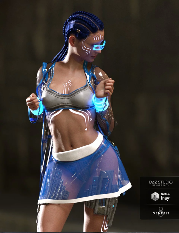 dforce night runner outfit for genesis 8 females 00 main daz3d