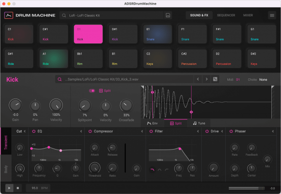 ADSR Drum Machine v1.1.0