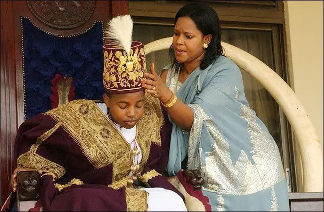 His Majesty Omukama Oyo Nyimba Kabamba Iguru Rukidi IV in his tender age.