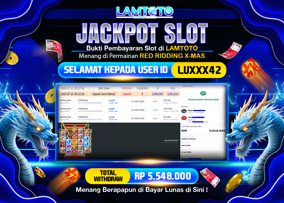 BUKTI JACKPOT LUNAS LAMTOTO