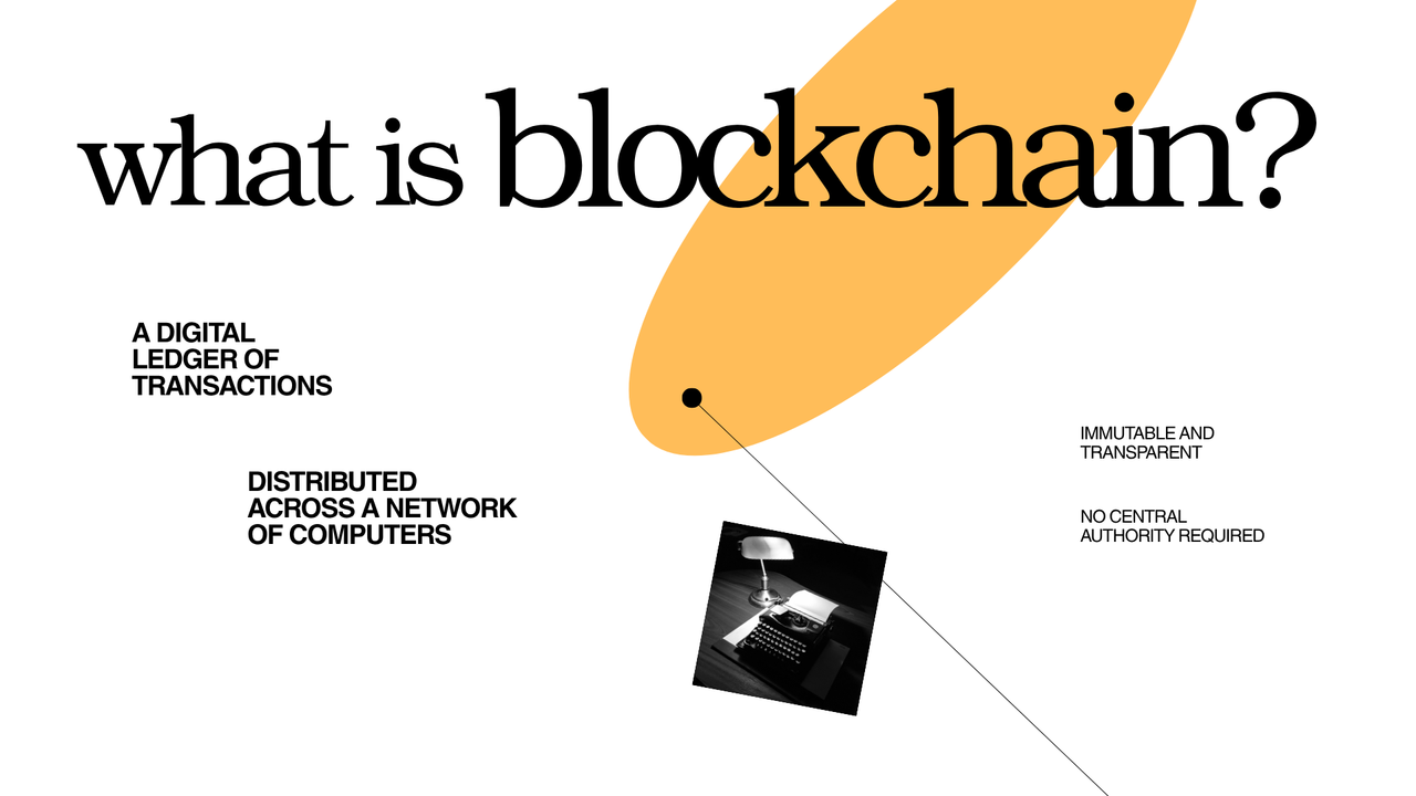Black and Gold Minimalist Blockchain Presentation
