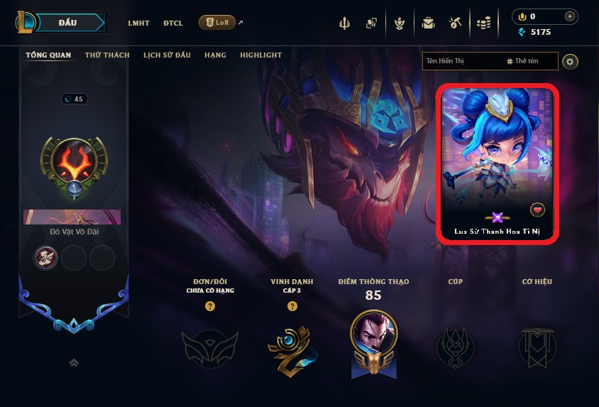 Acc LMHT # - Không Khung