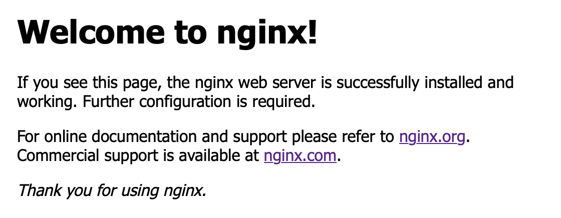 nginx安装成功