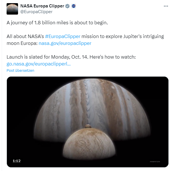 Europa Clipper am Jupiter