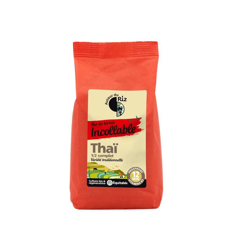 Riz tha&iuml; 1/2 complet &eacute;tuv&eacute; Cuisson 12', Autour du Riz, 500g