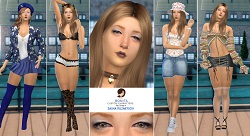Sasha Kuznetsov realm of oblivion - brown hair custom character Sims 4 CAS outfit preview - thumbnail