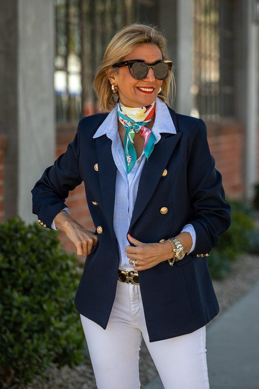 A navy blazer