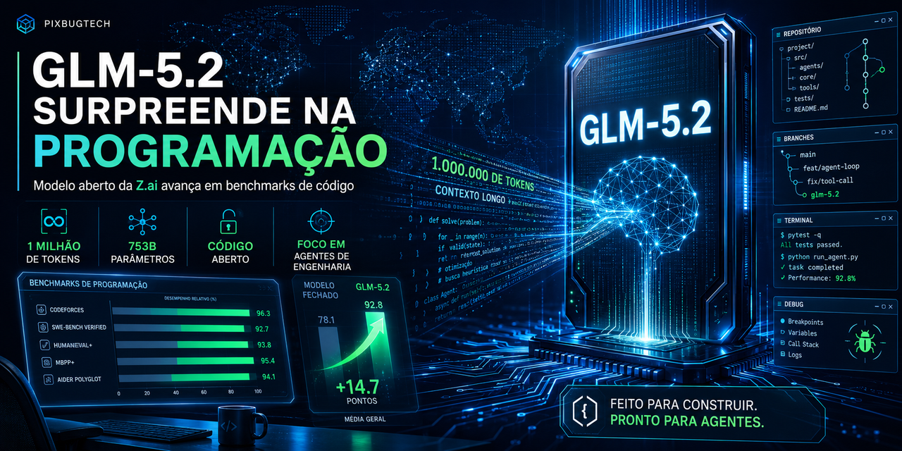 GLM-5.2 mostra que a guerra da IA em programação não será vencida apenas por modelos fechados