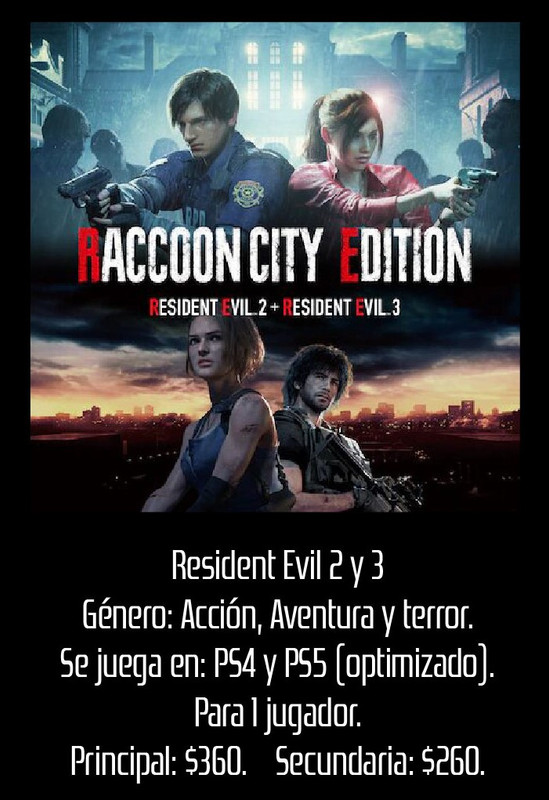 Resident Evil 2 y 3 Remake