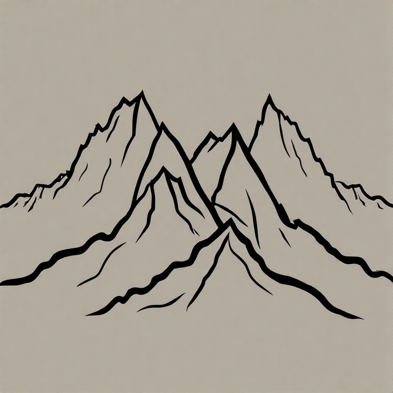 Two-stylized-mountains-outline-12