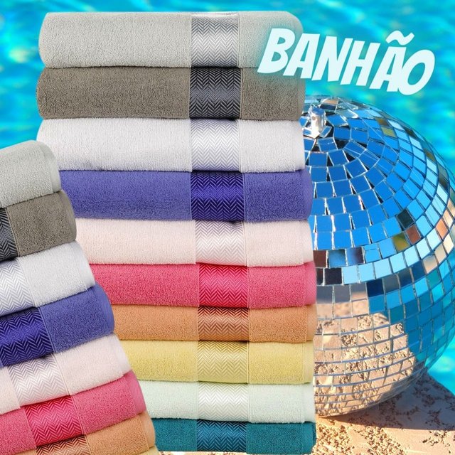 Jogo de Toalha Banhão Lake Cinza 5 peças 100% Algodão – Casa & Conforto