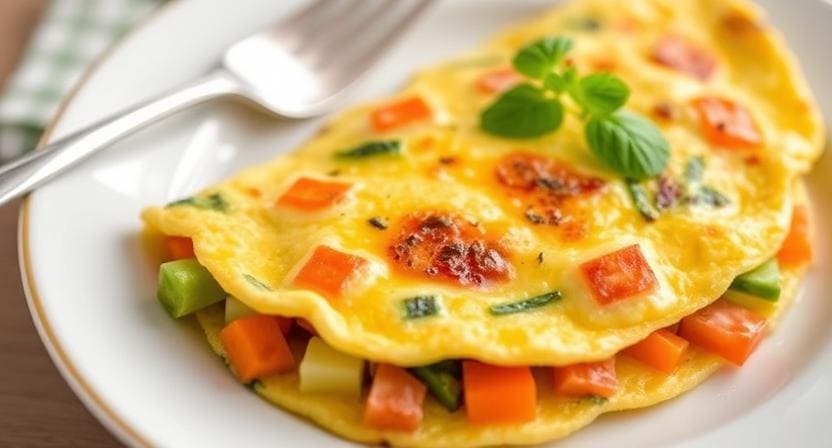 Классический омлет с овощами