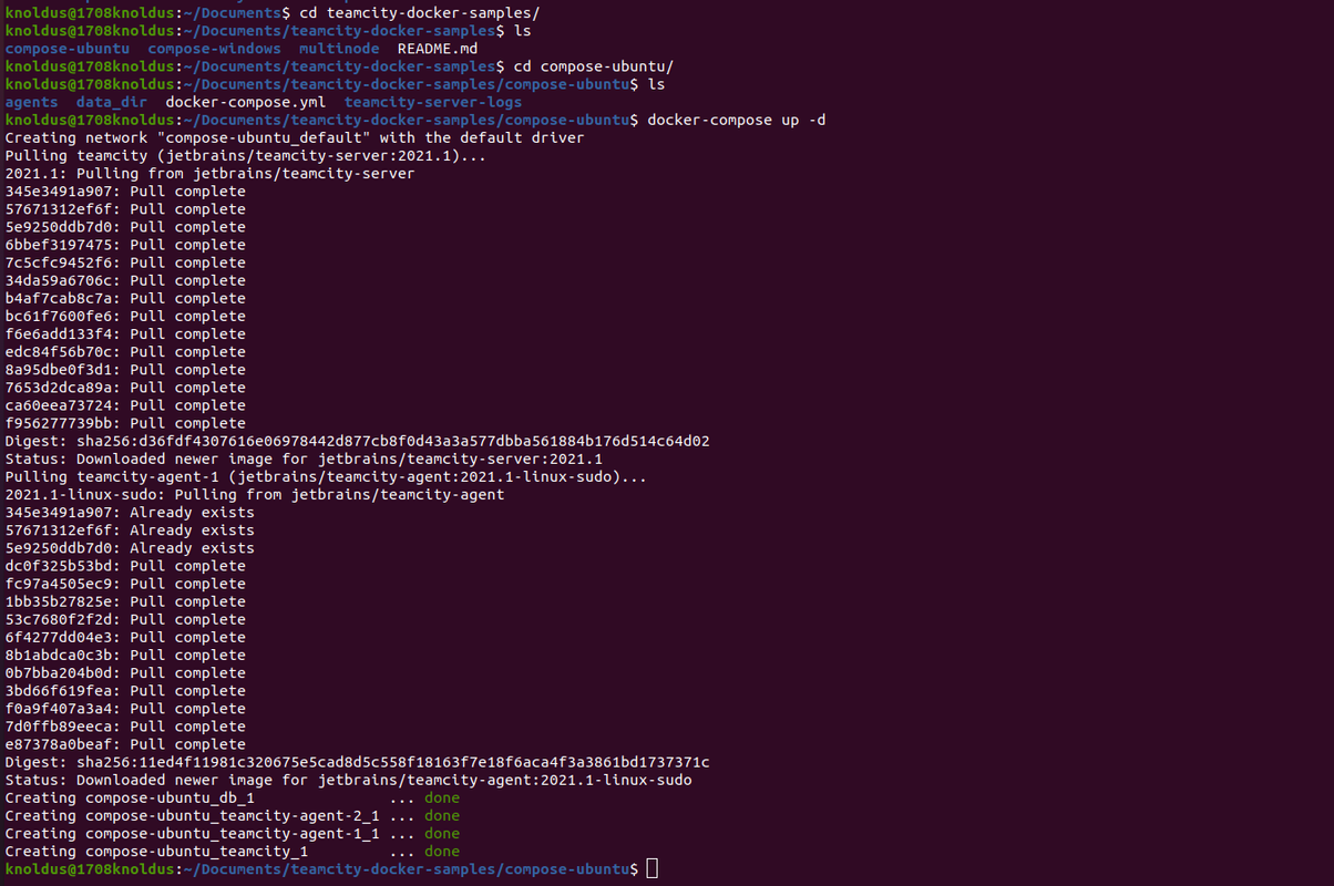 commands running on terminal in ubuntu