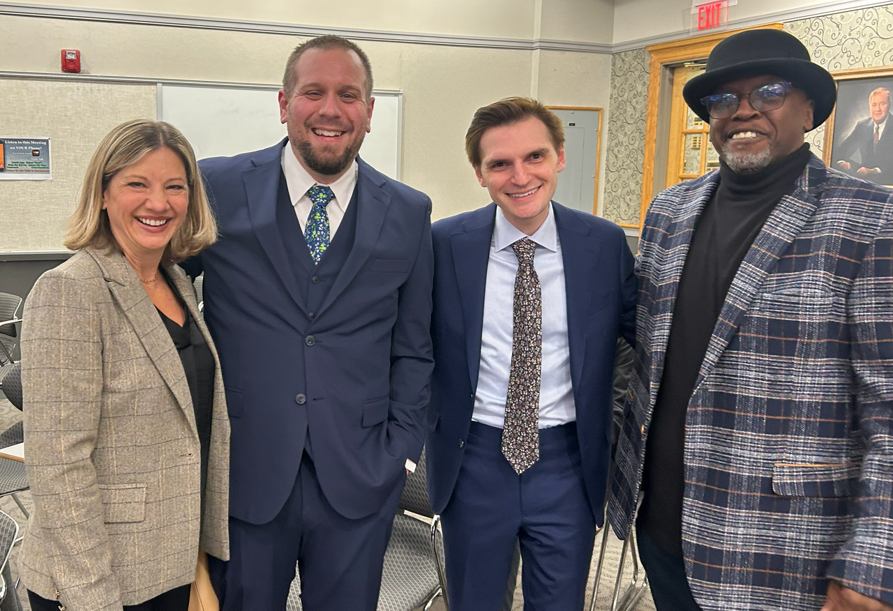 Jason with Lower Merion Commissioners Shelby Sparrow, Craig Timberlake, and Charles Gregory