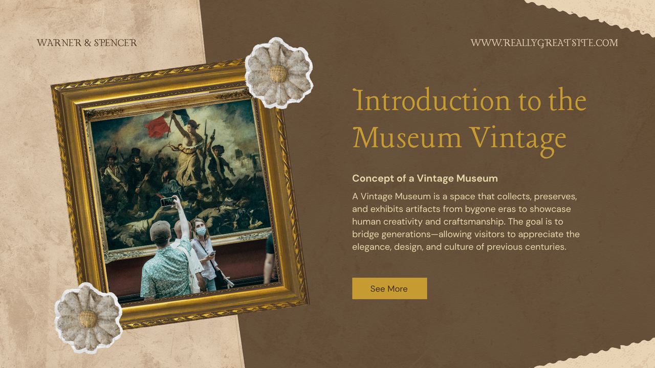 Gold Brown Vintage Museum Presentation