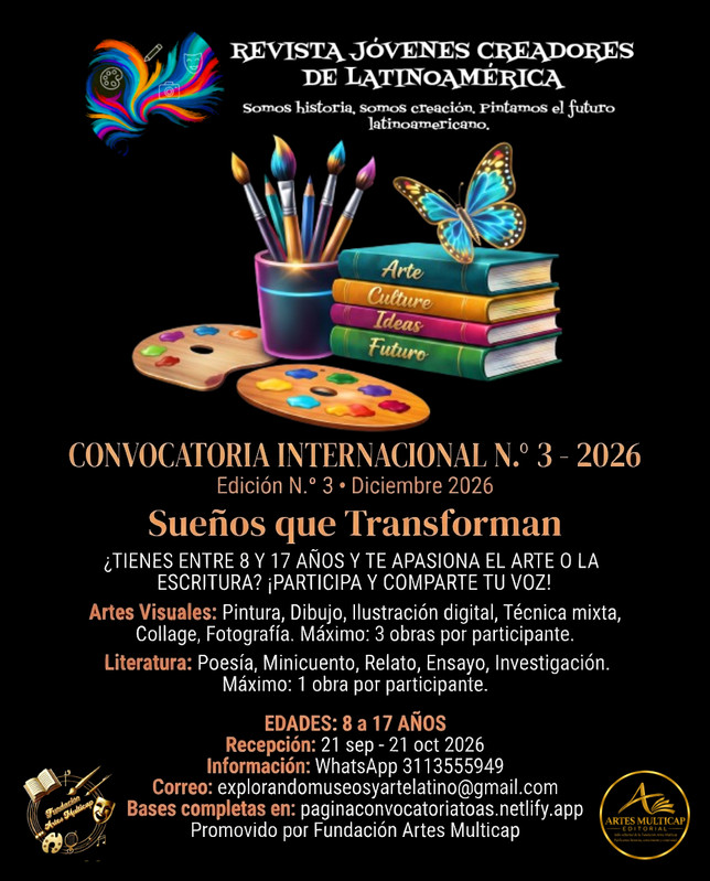 Flayer Convocatoria Jóvenes Creadores N.º 3 – Sueños que Transforman