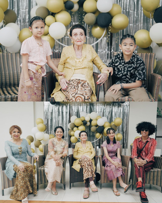 Kebersamaan keluarga besar Sharena Delon.