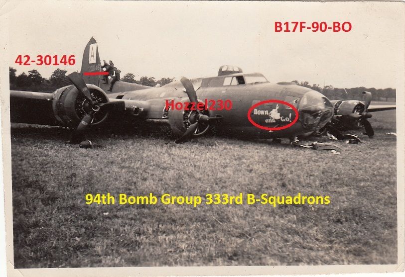 Foto Flugzeug Boeing, B17F, Kopenhagen 1943, ken