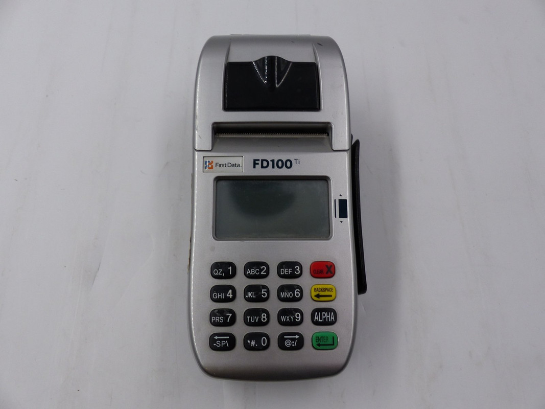 FIRST DATA FD100 TI CREDIT / DEBIT CARD POS TERMINAL