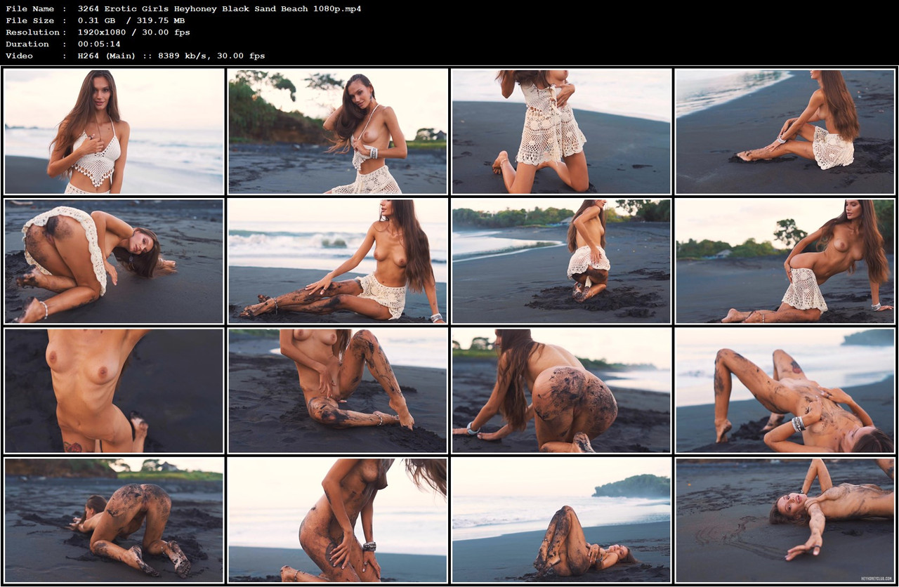 3264 Erotic Girls Heyhoney Black Sand Beach 1080p mp4