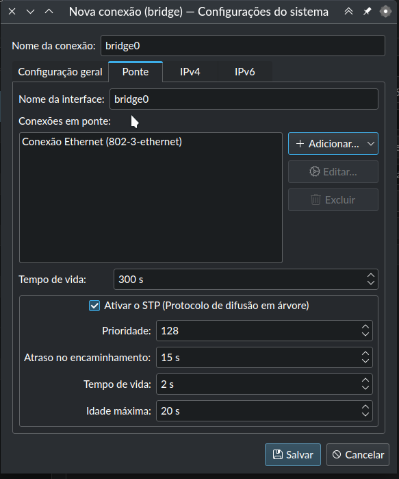 BigLinux_rede Bridge_NetworkManager_Virt-Manager_10