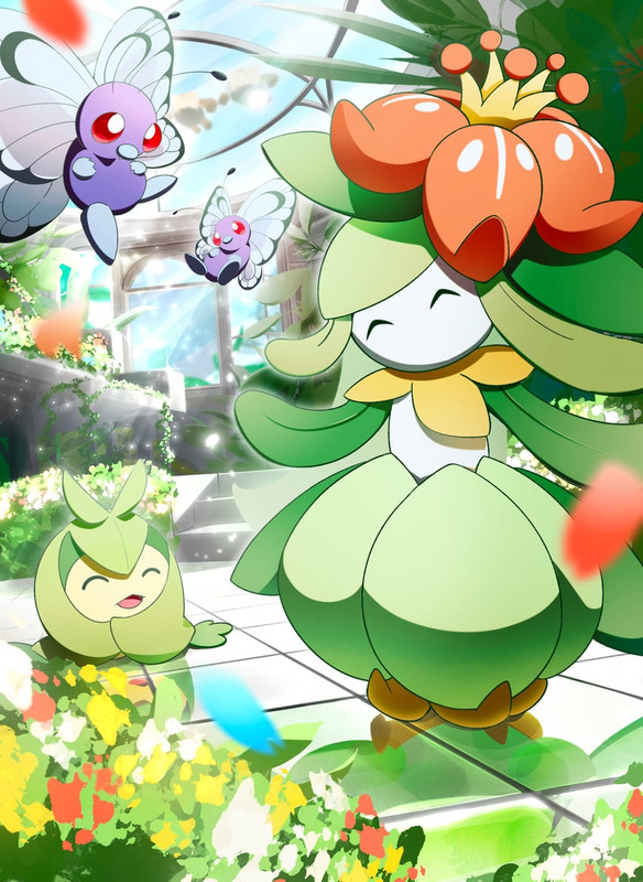 lilligant-butterfree-and-swadloon-pokemo