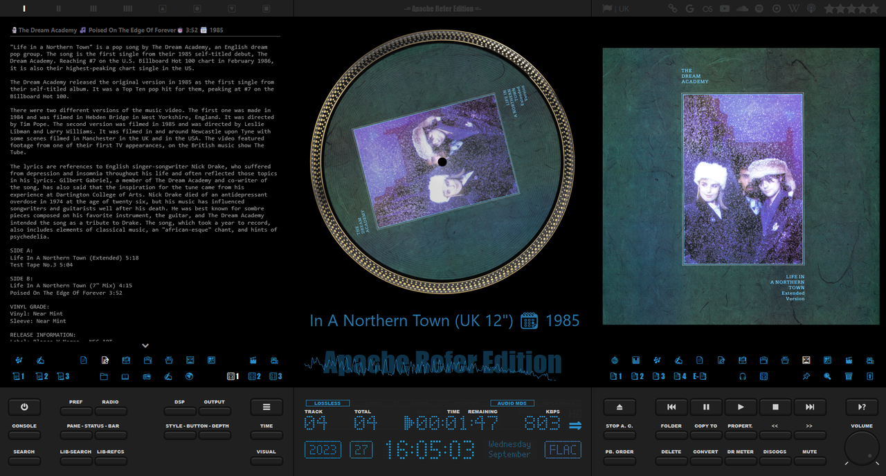 New Right Panel (control & commad) -  - Add. Album Art   Properties   Other Info Full   Text Reader 