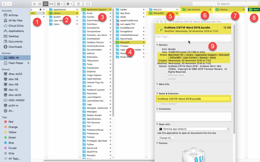 Enable Endnote 21 in Word MacBook Air M1