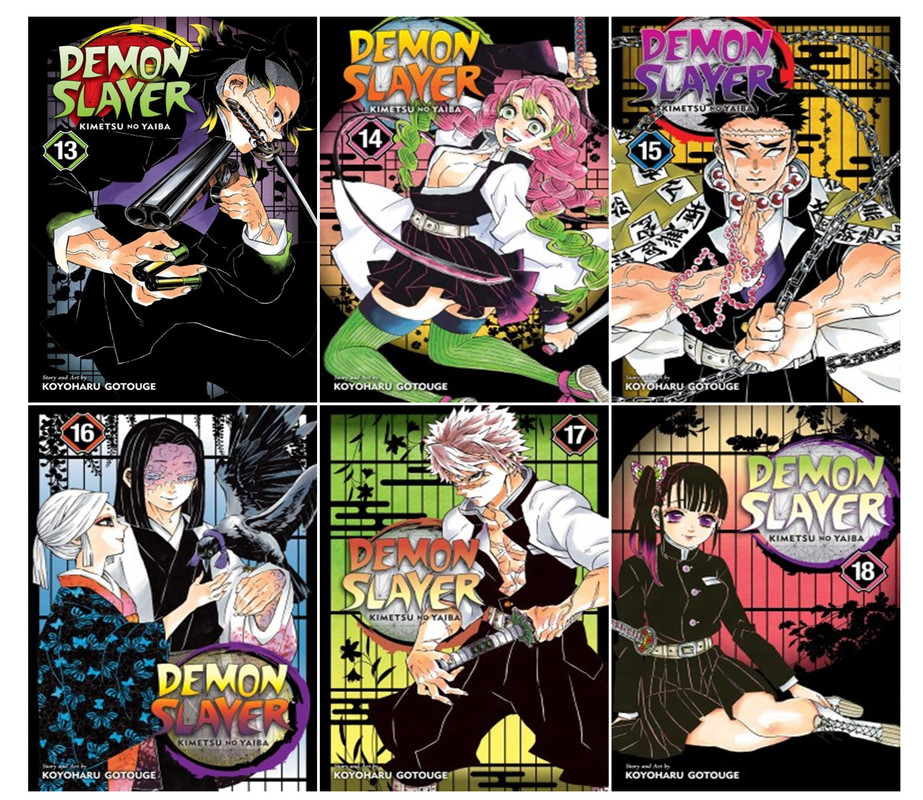 Demon Slayer Manga Collection Vol (10-15) 6 Books Collection by