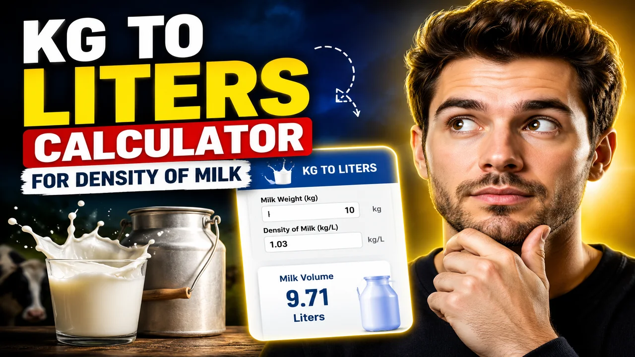Kg To Liters Calculator For Density Of Milk