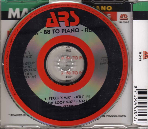 11/02/2023 - Mainx – 88 To Piano (Remixes)(CD, Maxi-Single)(ARS – 146 204-3)  1992  (FLAC) R-249573-1644327972-3098