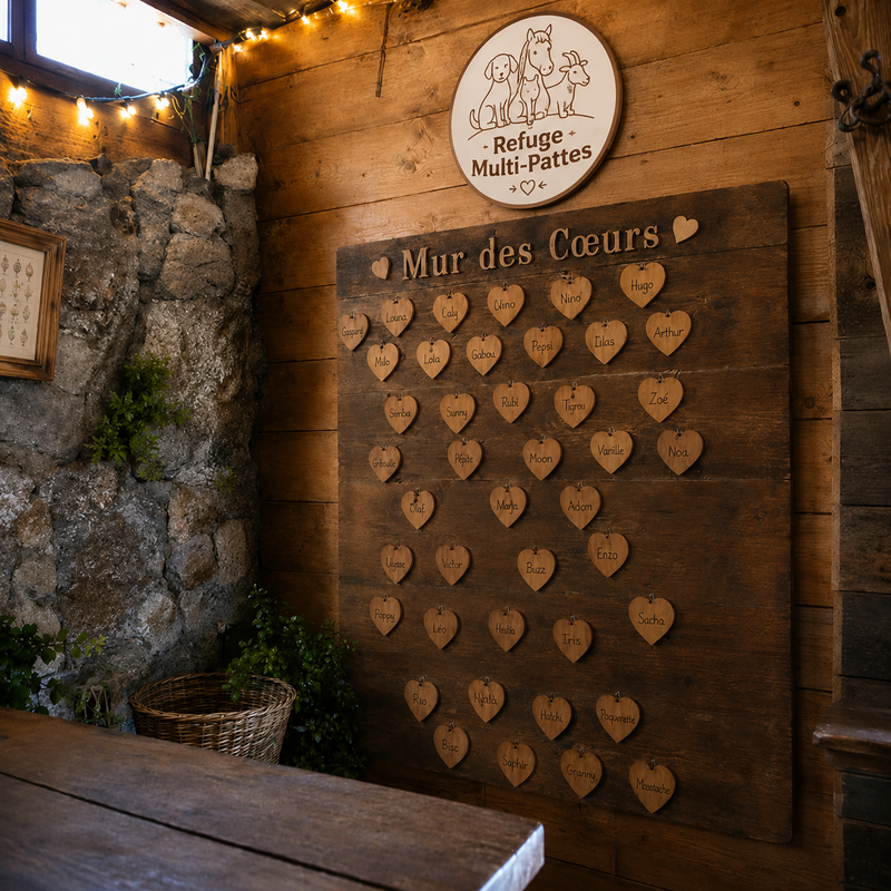Mur des cœurs Refuge Multi-Pattes