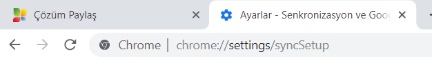 Chrome adres satiri