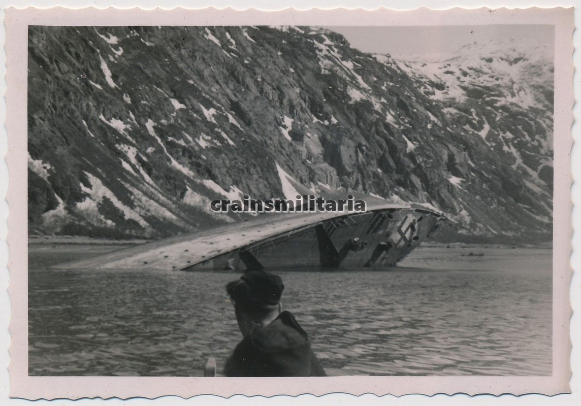 Orig. Foto versenktes Schiff Zerstörer Georg Thi