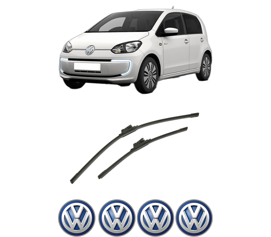 Set stergatoare auto Volkswagen LOAD UP! (121, 122, BL1, BL2) din 2012-2020, pentru parbriz auto, 2 bucati, Bosch Aerotwin, din cauciuc siliconat rezistent, 4 Stickere Auto Volkswagen