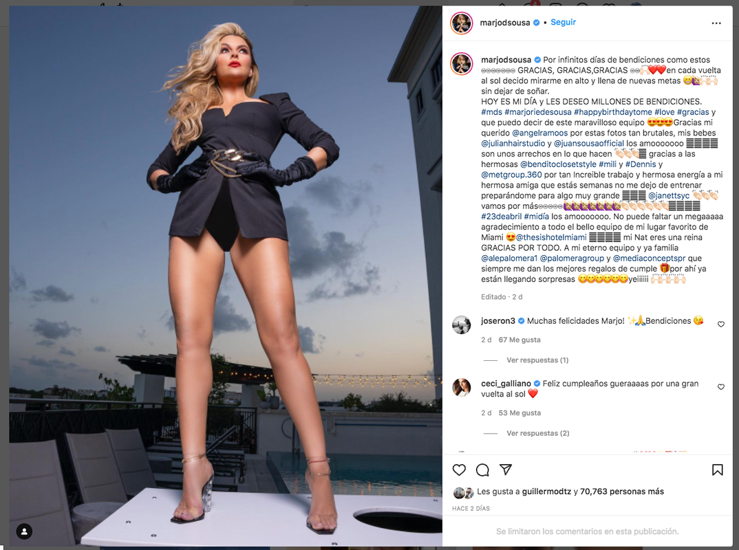 Marjorie de Sousa derrocha sensualidad al modelar diminuto atuendo en Instagram
