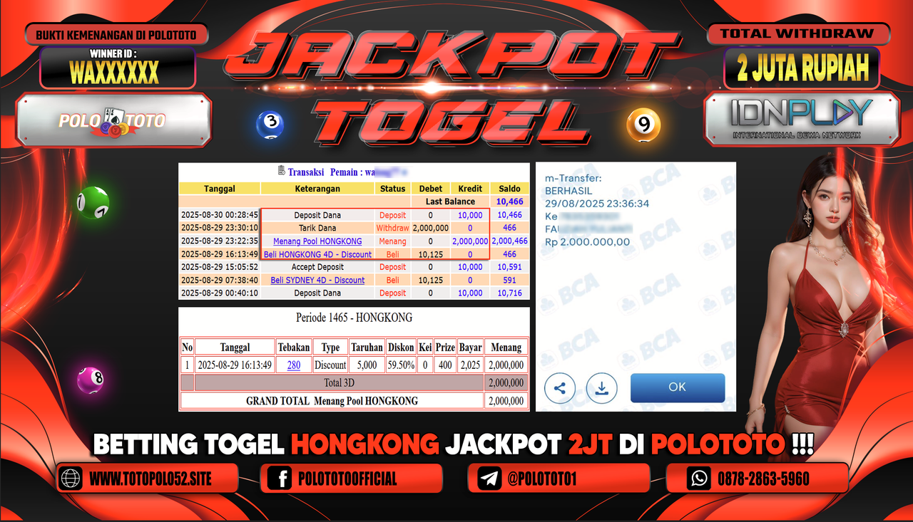 POLOTOTO JACKPOT TOGEL HONGKONG LOTTO Rp.2.000.000,-