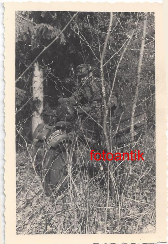 Foto 2 WK, NSU Kettenkrad Kennung mit Gebirgsjäg