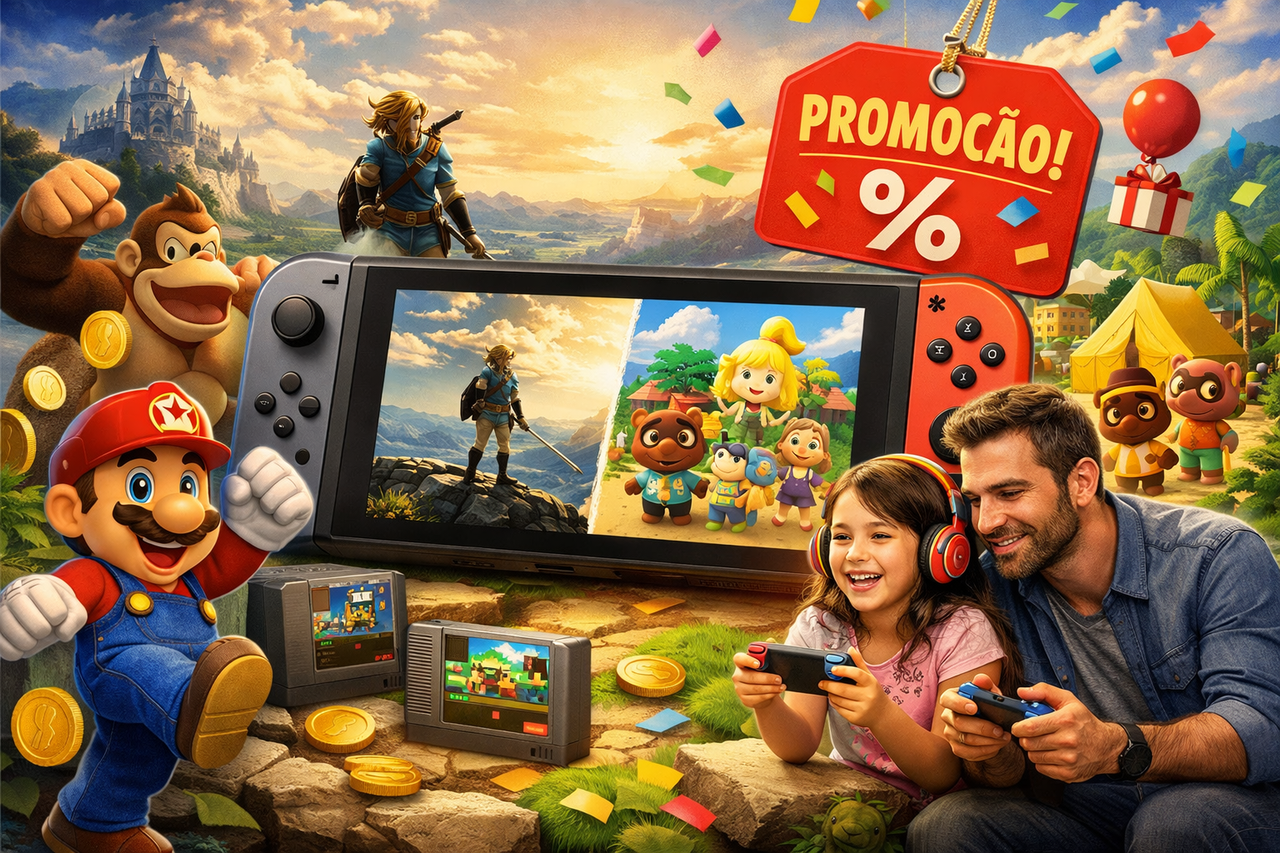 7 Jogos para Nintendo Switch com Opção para Todos os Tipos de Jogadores, Com A-Zelda e Animal Crossing em Promoção!