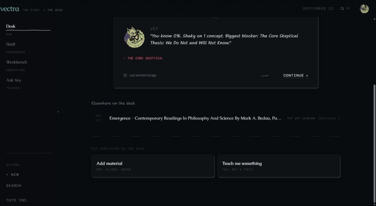 Vectra Lazy Tutor screenshot