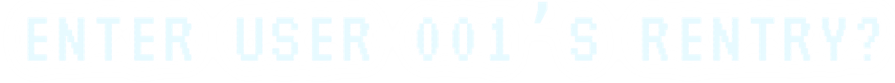 ENTER USER 001'S RENTRY?
