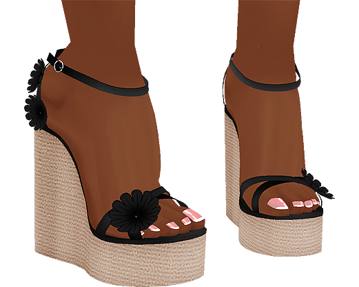 Black-Wedge-Sandals