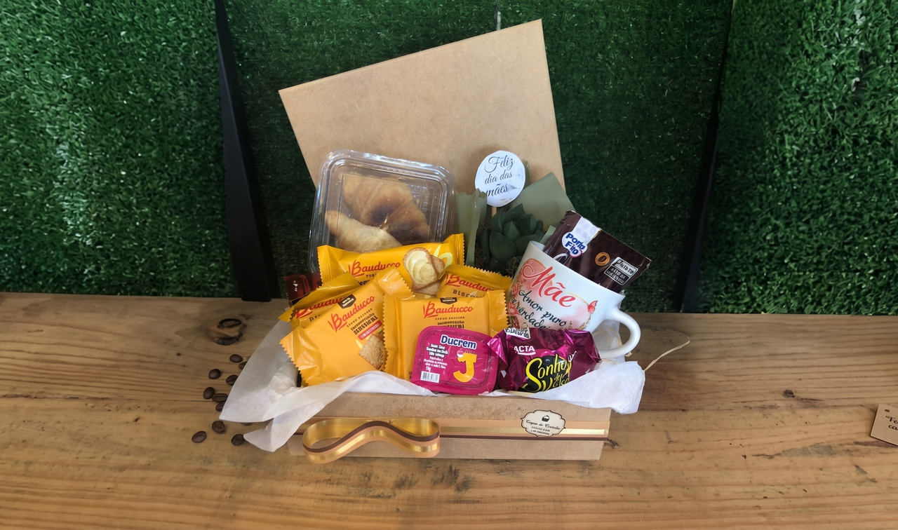 Caixa de Café com Croissant