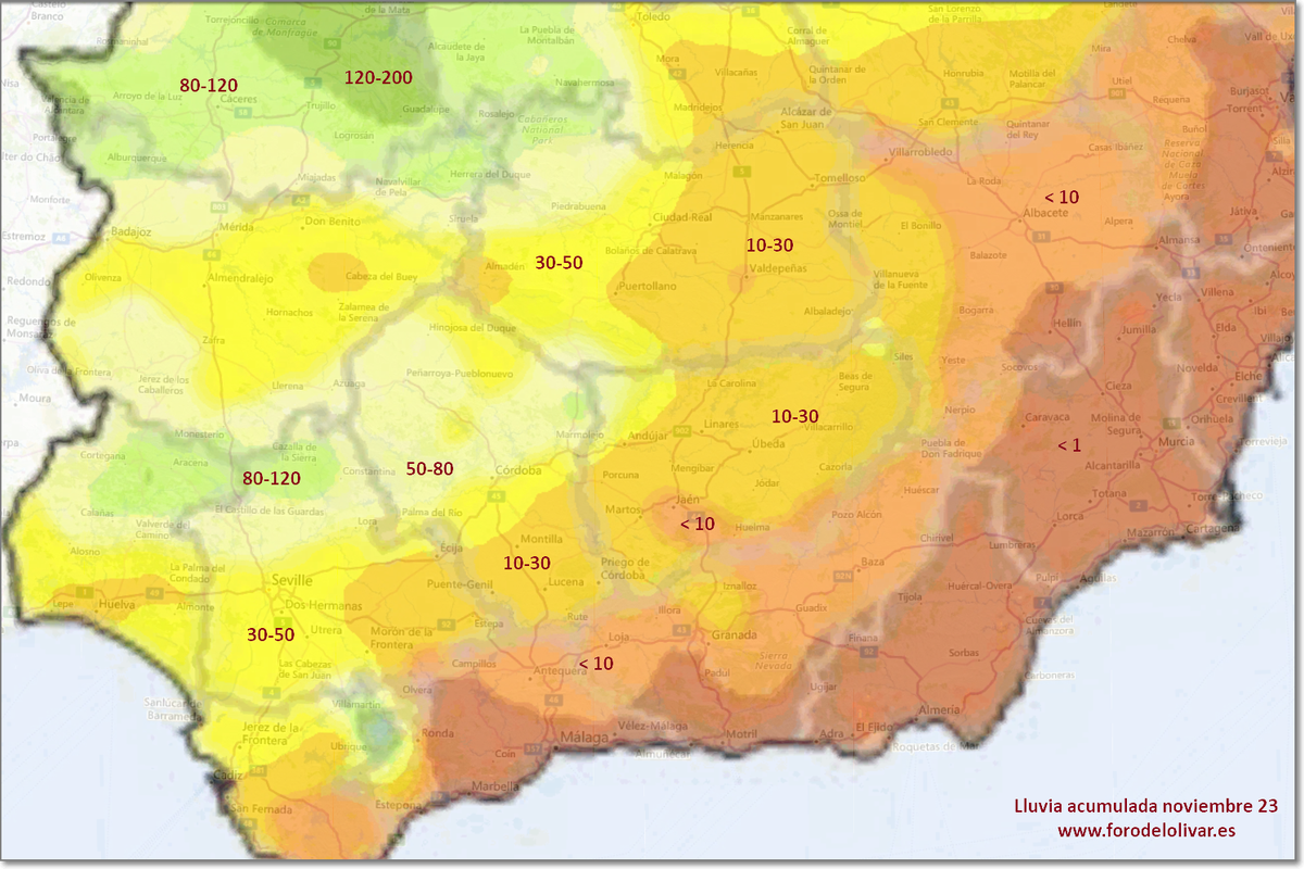 Lluvia caída por zonas - Página 23 Noviembre23