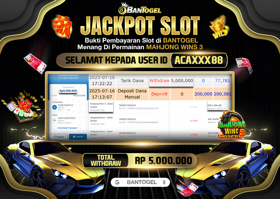 BUKTI JACKPOT LUNAS BANTOGEL
